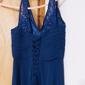 Ever-Pretty Long Navy Blue Formal Dress